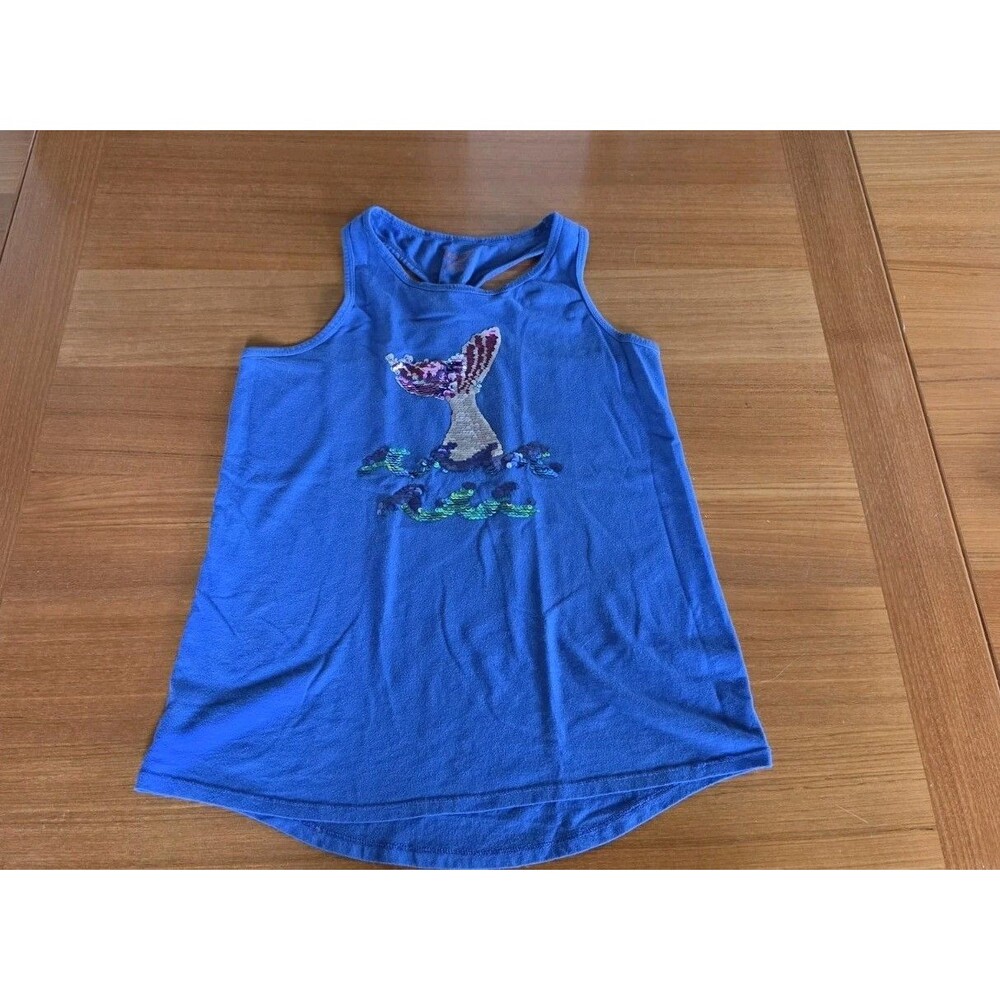 Cat & Jack Girl's Sleeveless Sequin Mermaid Top Size XL (14/16)